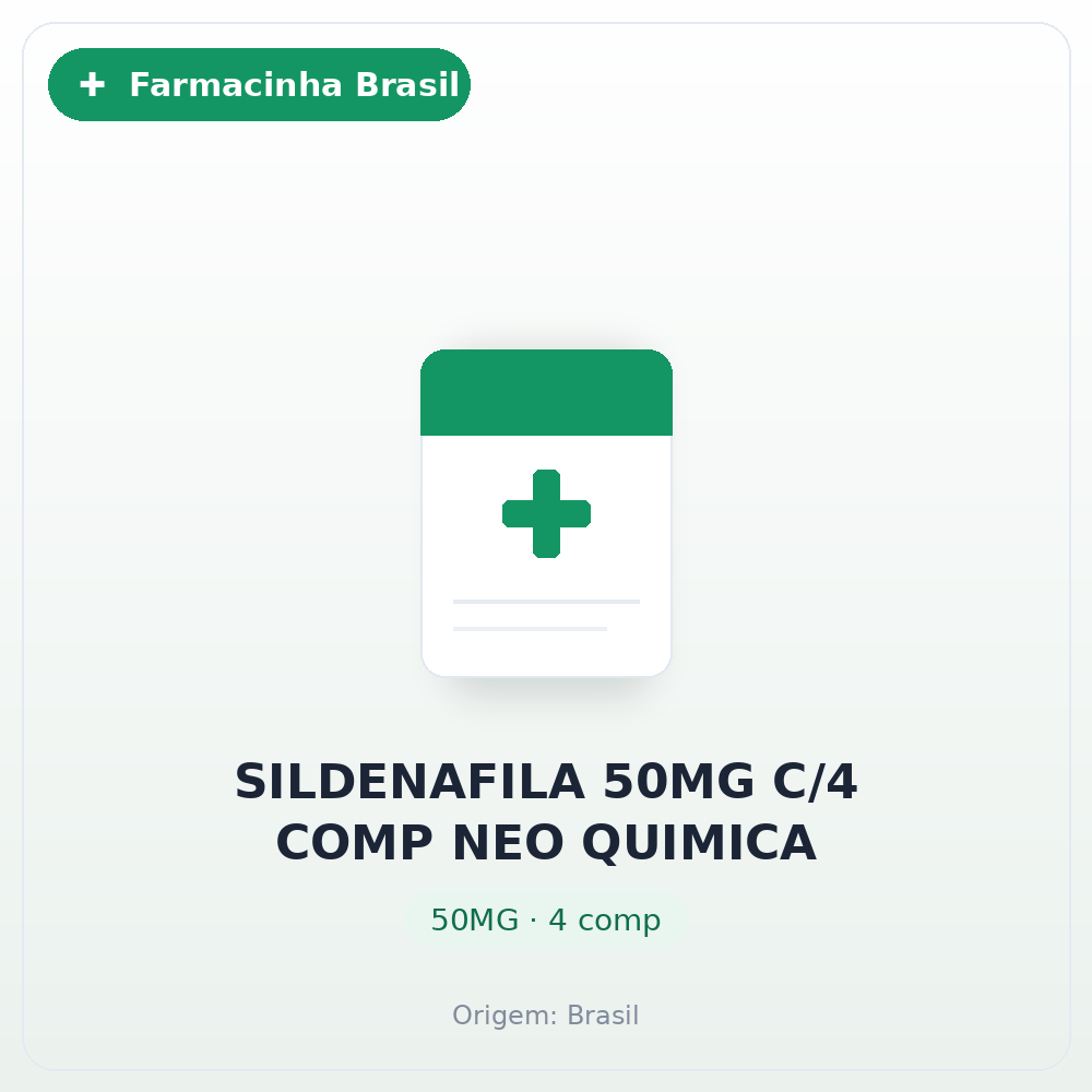 SILDENAFILA 50MG C/4 COMP NEO QUIMICA