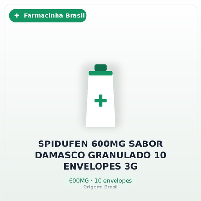 SPIDUFEN 600MG SABOR DAMASCO GRANULADO 10 ENVELOPES 3G
