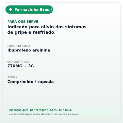 SPIDUFEN DAMASC 770MG 10 ENV3G - ficha