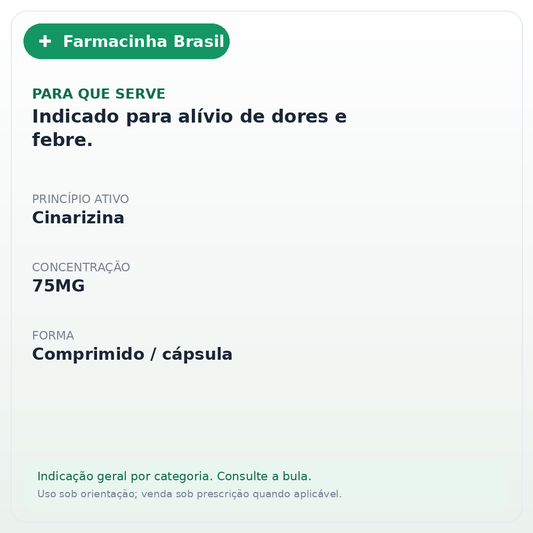 STUGERON 75MG 30 COMPRIMIDOS - ficha