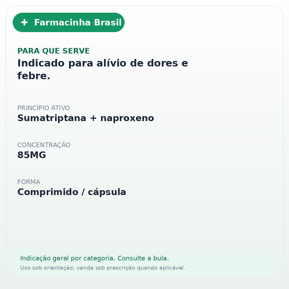SUMAXPRO 500/85MG 02 COMPRIMIDOS - ficha