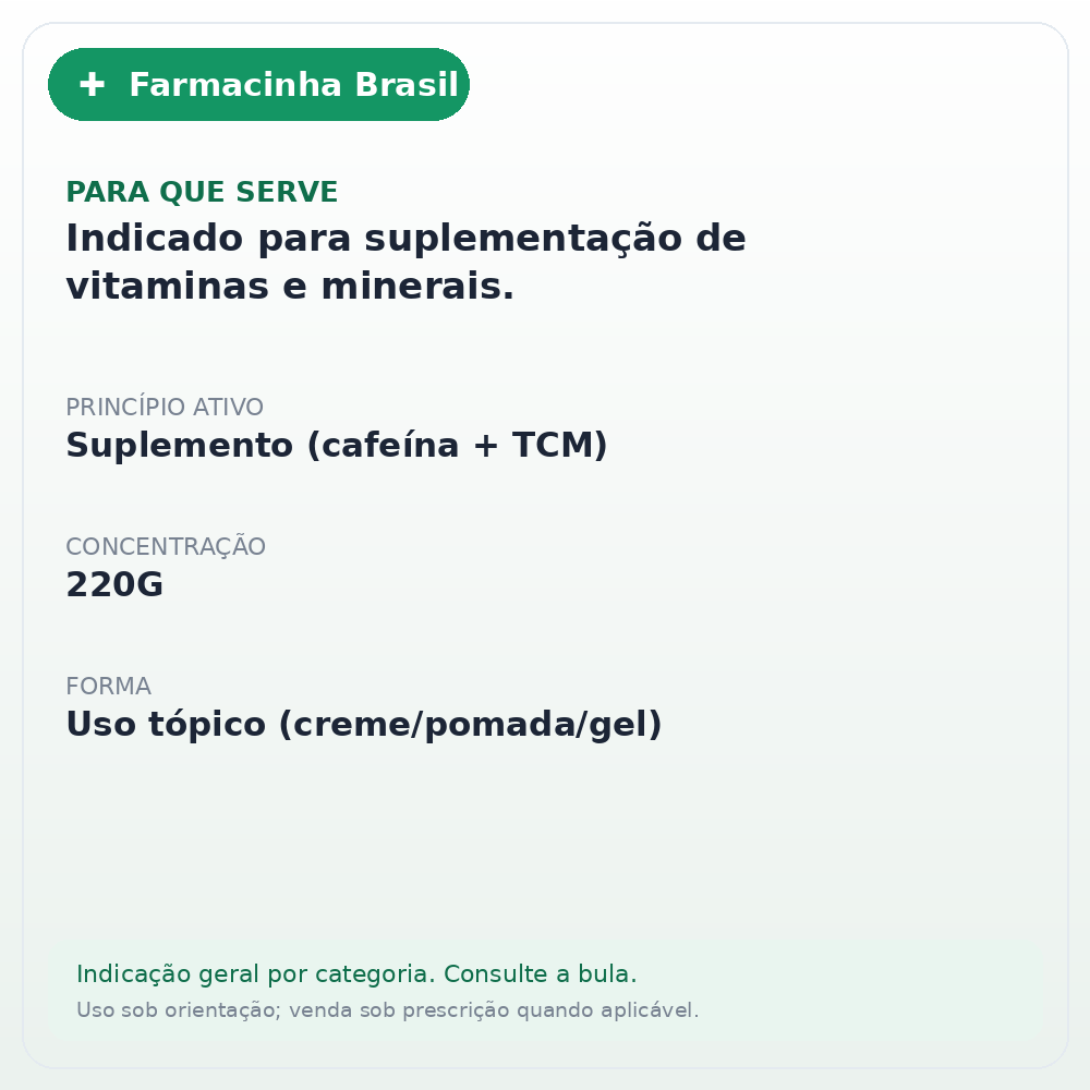 SUPER COFFEE LAJOTINHA 220G - ficha