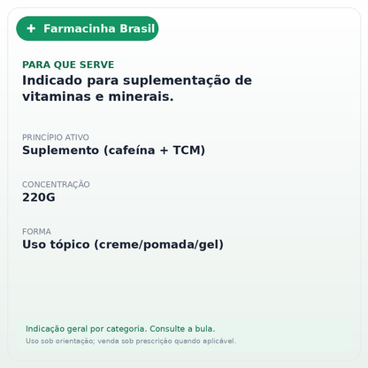 SUPER COFFEE LAJOTINHA 220G - ficha