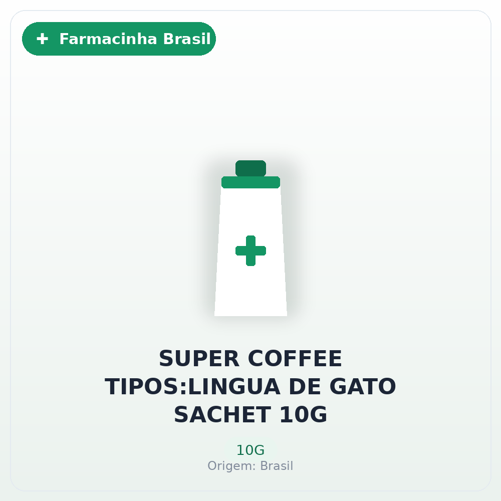 SUPER COFFEE TIPOS:LINGUA DE GATO SACHET 10G