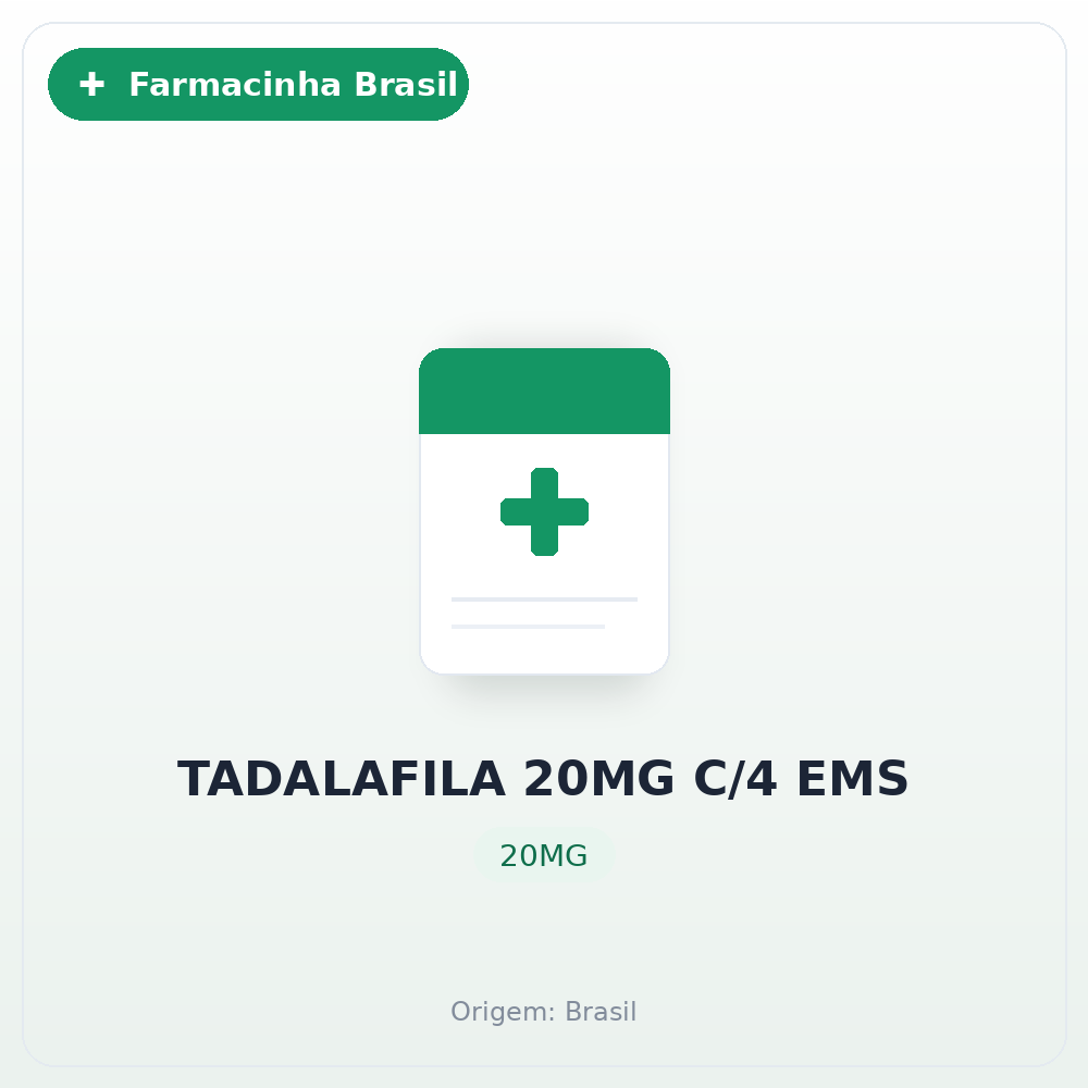 TADALAFILA 20MG C/4 EMS