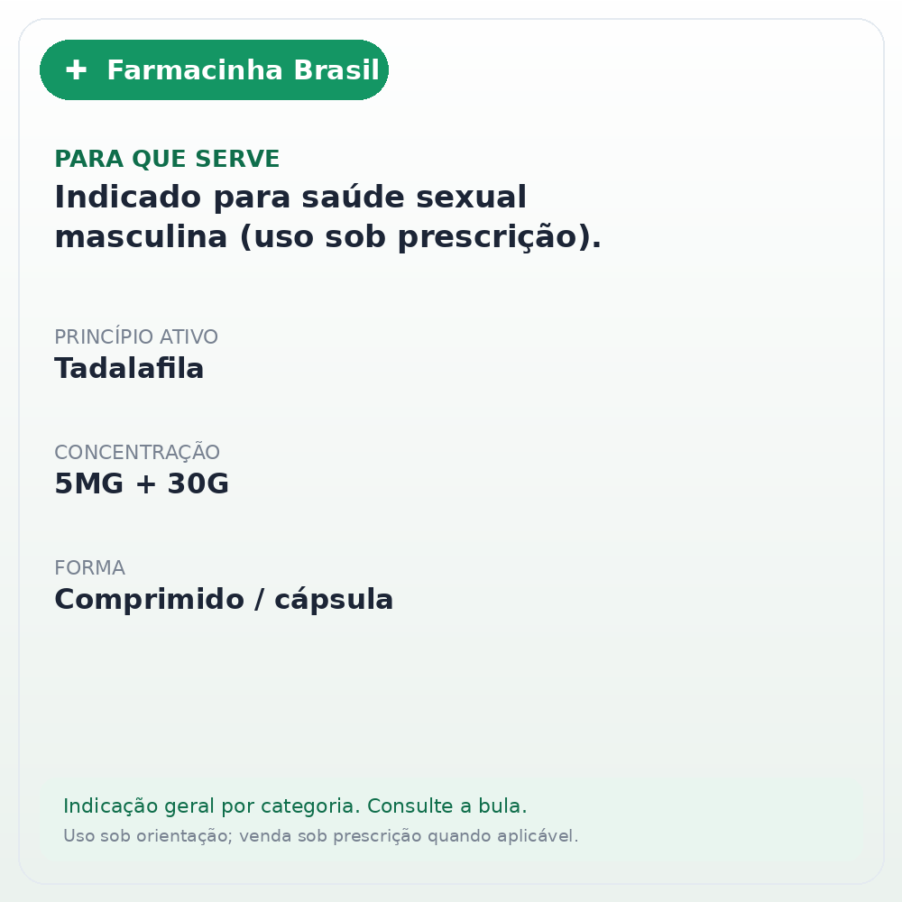 TADALAFILA 5MG C/30 GERMED - ficha