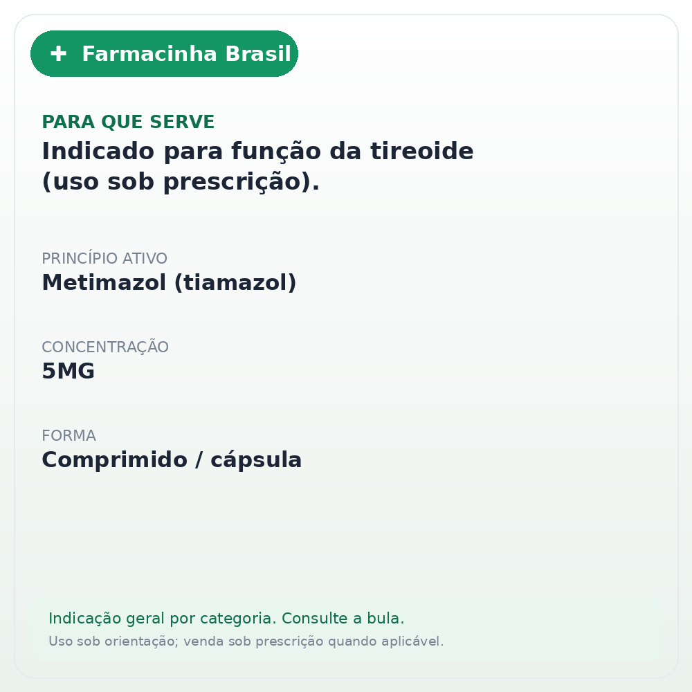 TAPAZOL 5MG 100 COMPRIMIDOS - ficha