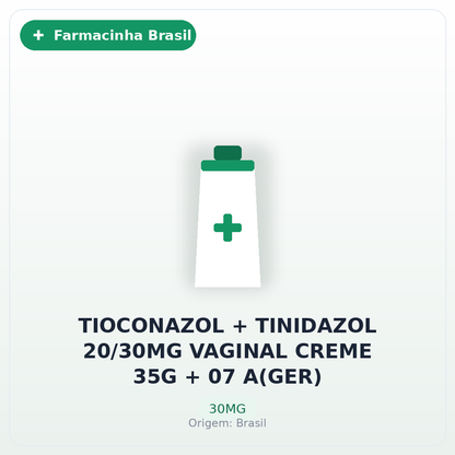 TIOCONAZOL + TINIDAZOL 20/30MG VAGINAL CREME 35G + 07 A(GER)