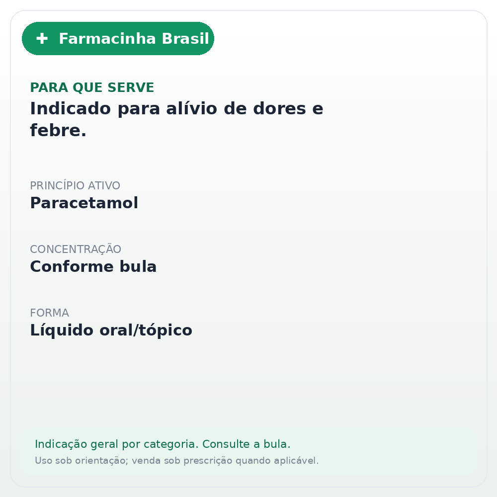TYLENOL BEBE 15ML - ficha