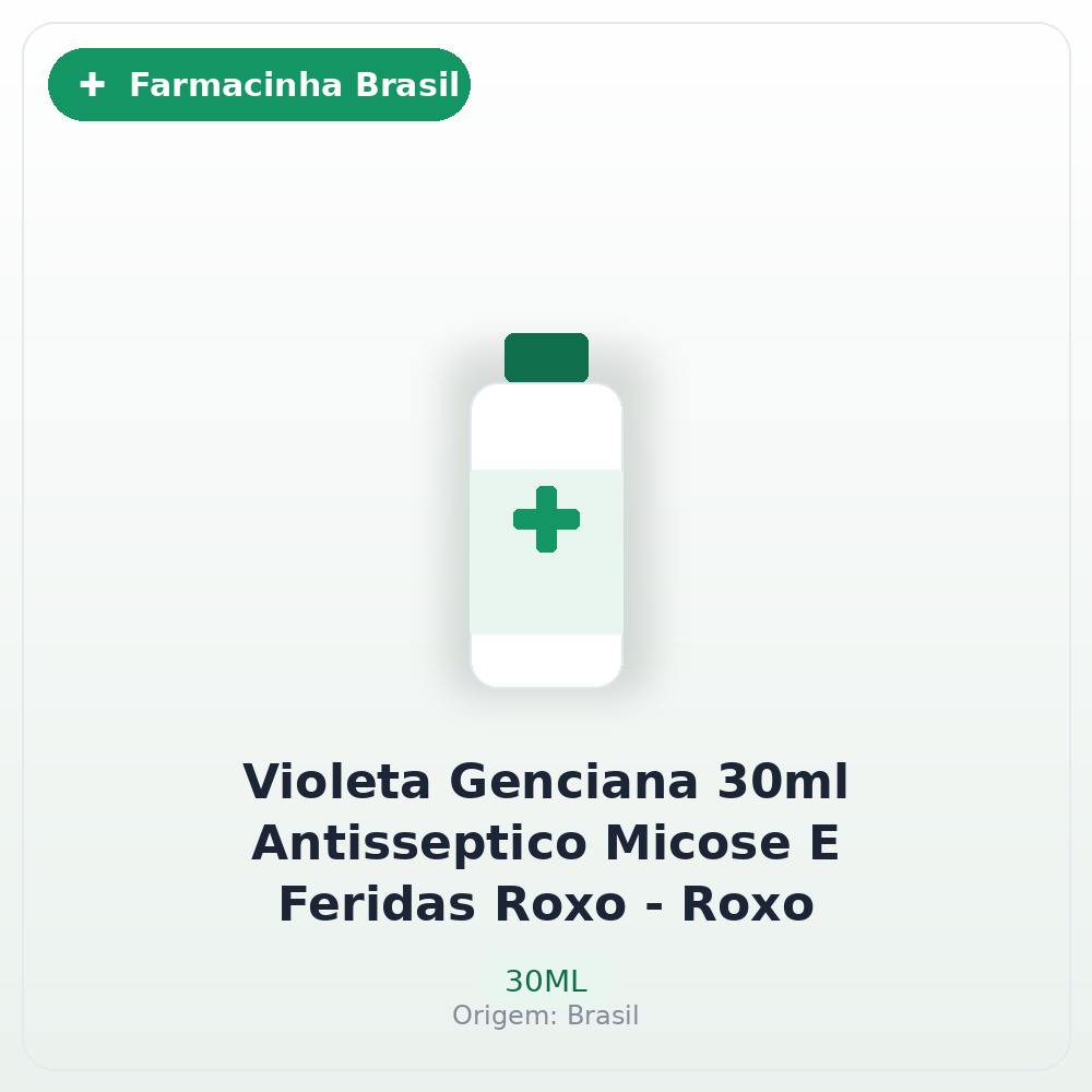 Violeta Genciana 30ml Antisseptico Micose E Feridas Roxo - Roxo