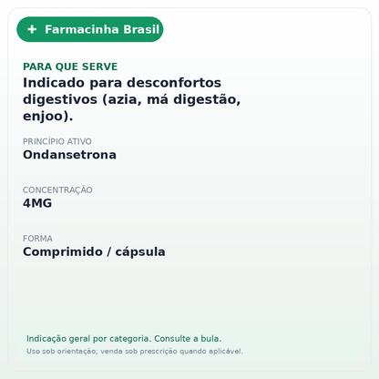 VONAU FLASH 4MG 10 COMPRIMIDOS - ficha