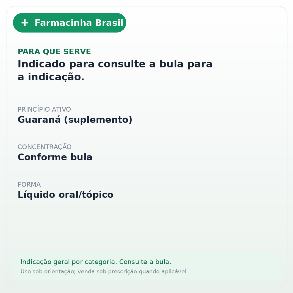 Xarope De Guarana - Satere Mawe 500ml - ficha