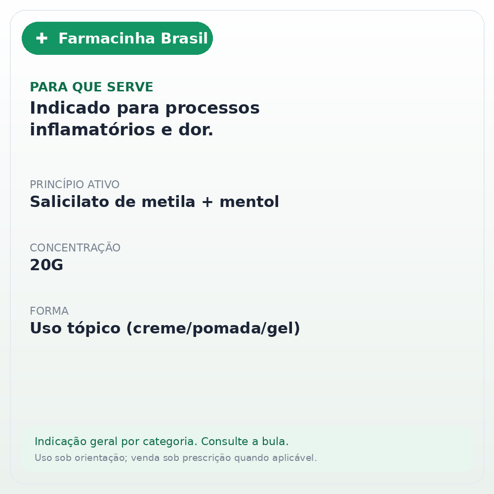 BALSAMO BENGUE GEL 20G - ficha