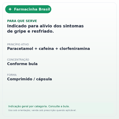 BENEGRIP 20 COMPRIMIDOS - ficha