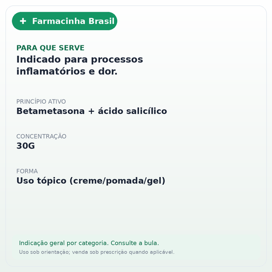 BETAMETASONA+AC SALICILICO POMADA 30G EMS - ficha
