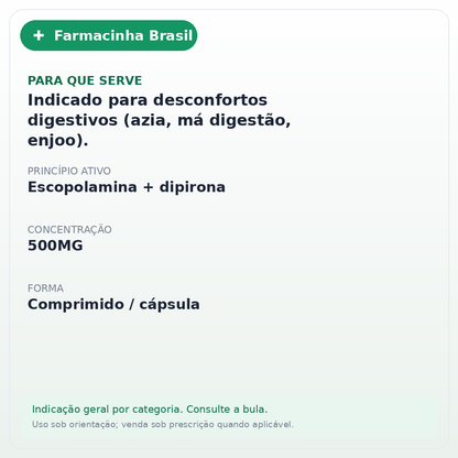 BUSCODUO 10/500MG 20 COMPRIMIDOS - ficha