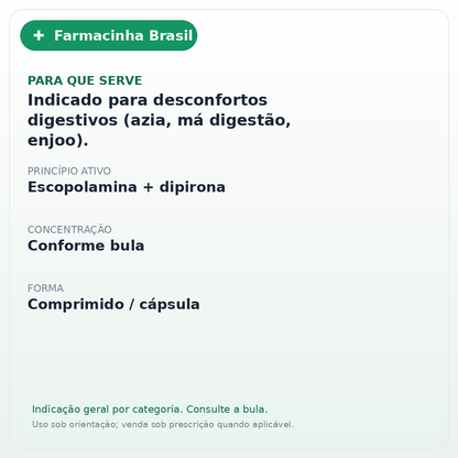 BUSCOPAN COMPOSTO 20 COMPRIMIDOS - ficha