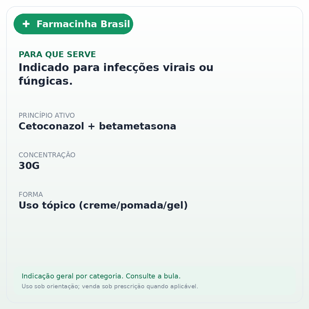 CETOCONAZOL+BETAM POMADA 30G EUROFARMA - ficha