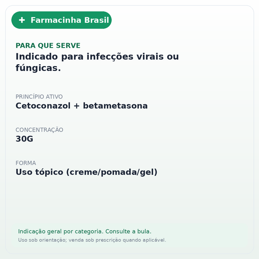 CETOCONAZOL+BETAM POMADA 30G EUROFARMA - ficha