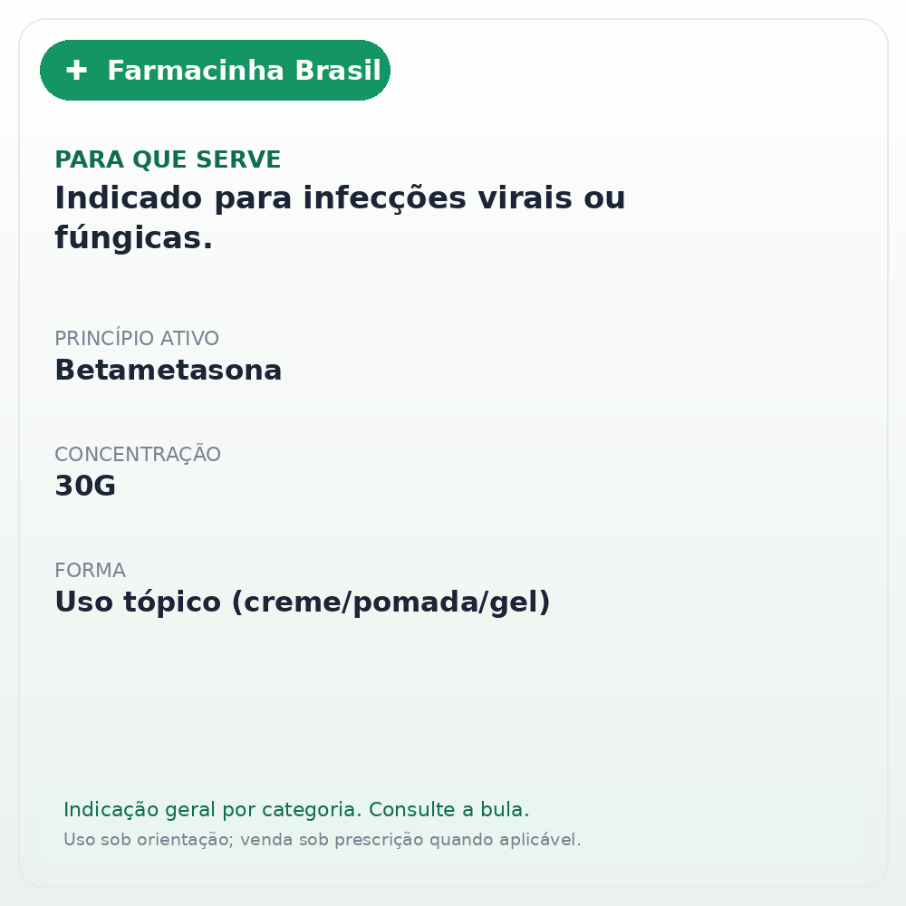 CETOCONAZOL+DIPROPIONATO DE BETAMETASONA POMADA 30G(MED) - ficha