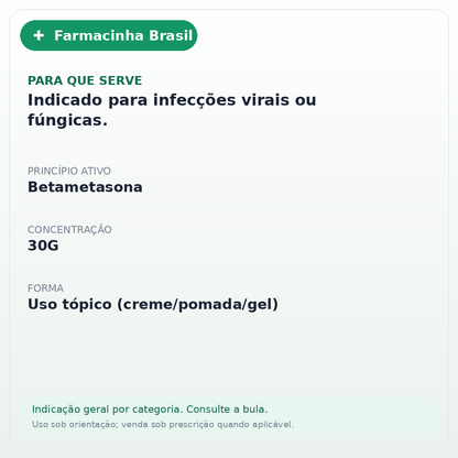 CETOCONAZOL+DIPROPIONATO DE BETAMETASONA POMADA 30G(MED) - ficha