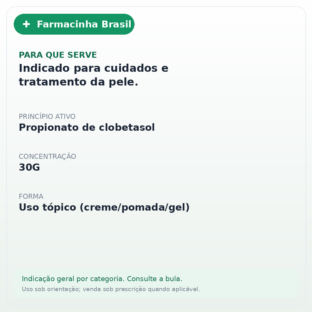 CLOBETASOL CREME 30G EMS - ficha