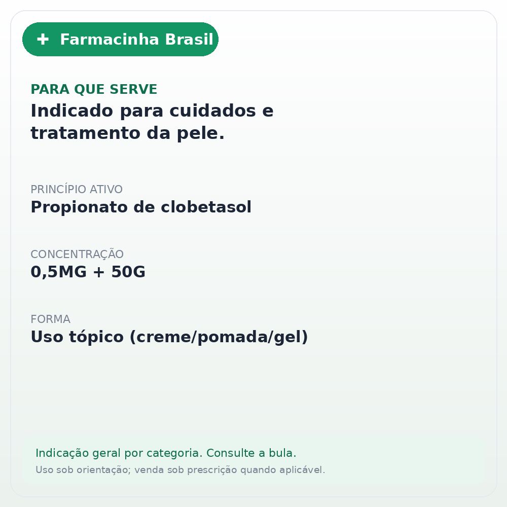 CLOBETASOL PROP 0,5MG/G SOL CAP 50G GEN PRAT - ficha