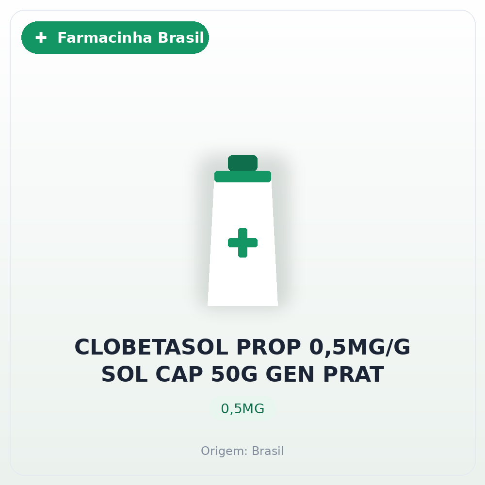 CLOBETASOL PROP 0,5MG/G SOL CAP 50G GEN PRAT