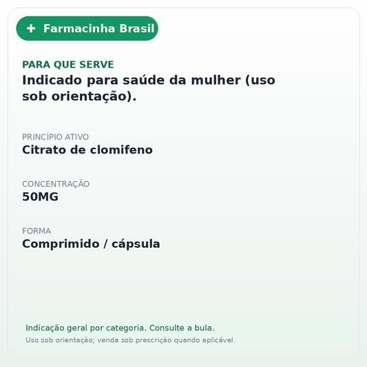 CLOMID 50MG 10 COMPRIMIDOS - ficha
